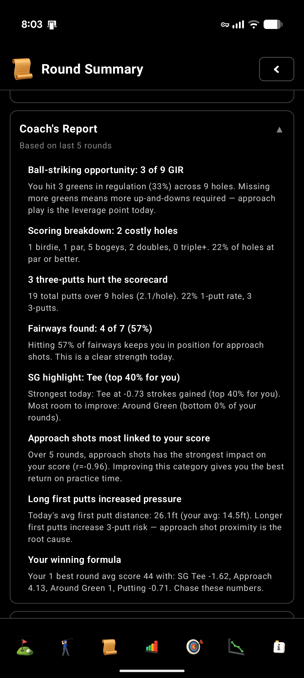 Round Summary — Coach's Report