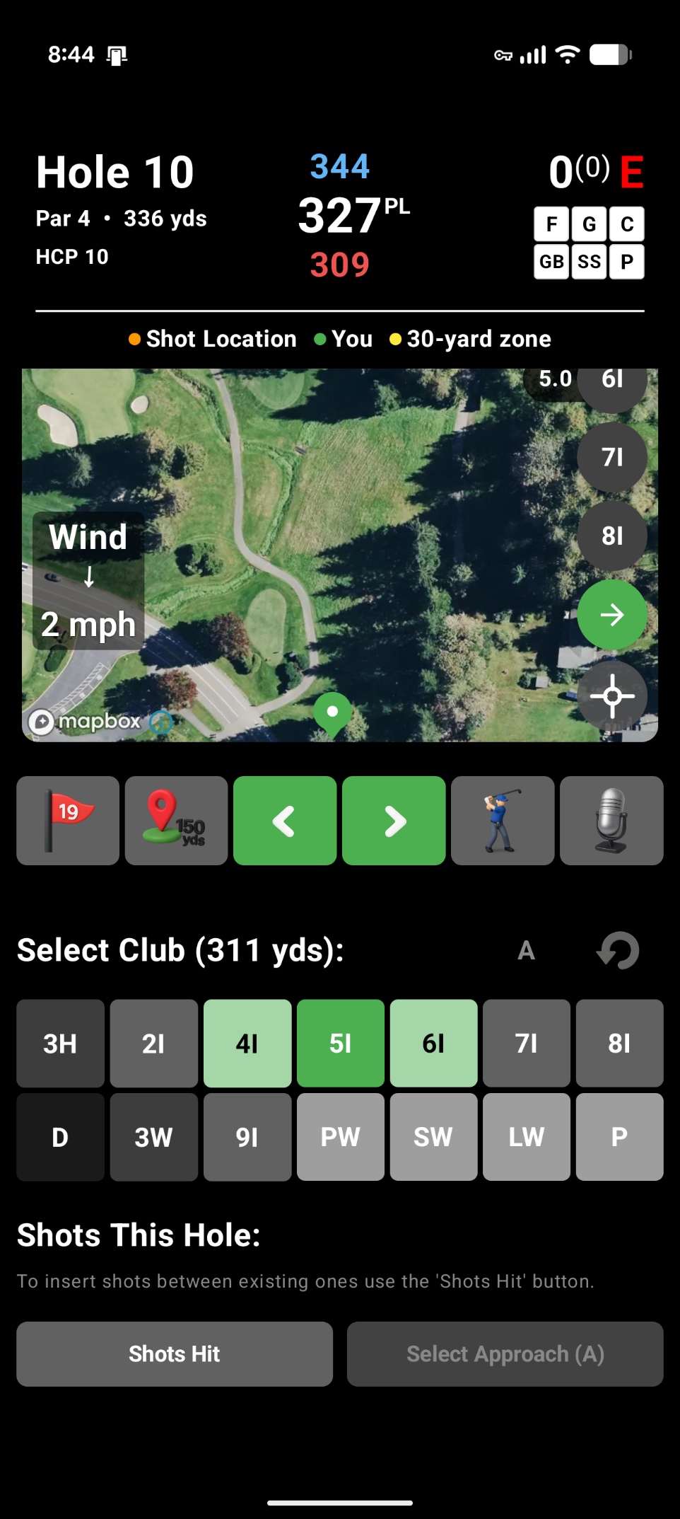 Club Selection — Phone